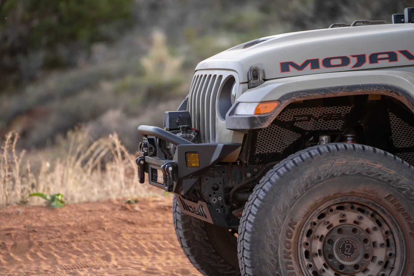 DV8 Offroad 2007-2024 Jeep Wrangler JK/JL & Gladiator JT | FS-7 Mid-Width Winch Front Bumper FBJL-07