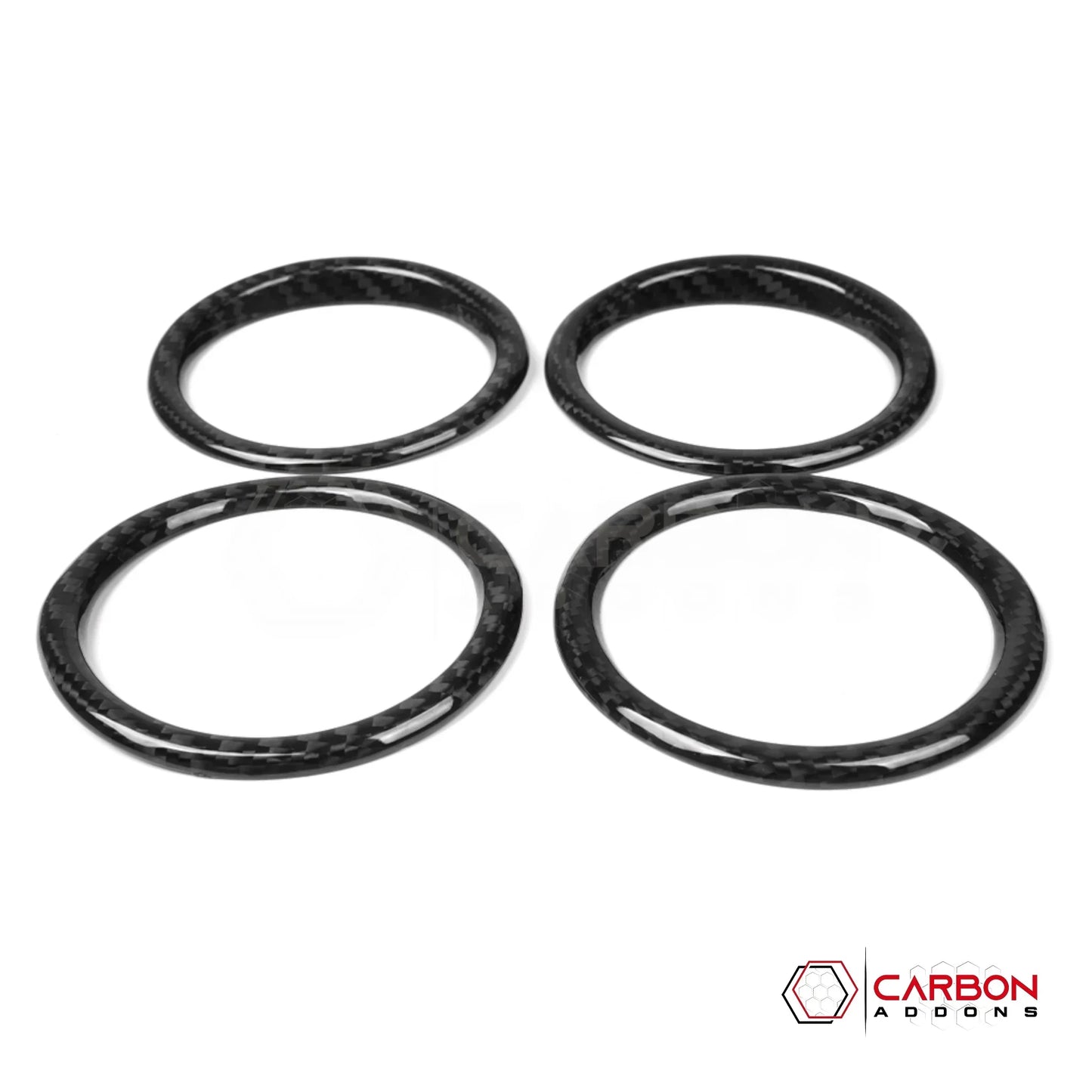 Jeep Gladiator Dashboard AC Vent Trim Covers – Real Dry Carbon Fiber (Glossy or Matte) 2020–Current