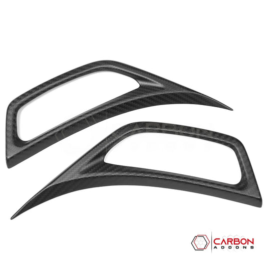2018+ Jeep Wrangler JL & 2020+ Gladiator JT Real Carbon Fiber Fender Side Vent Trim Covers