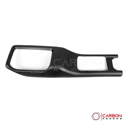 Jeep Gladiator JT & Wrangler JL 4WD Gear Lever Shifter Base Frame Cover – Real Dry Carbon Fiber (Glossy or Matte) 2020–Current