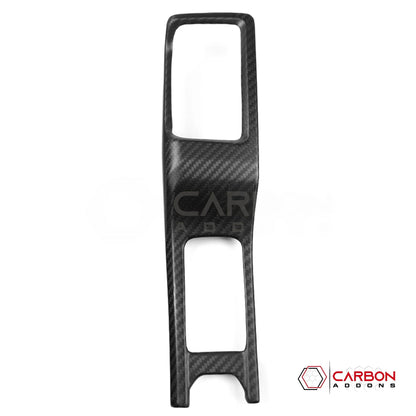 Jeep Gladiator JT & Wrangler JL 4WD Gear Lever Shifter Base Frame Cover – Real Dry Carbon Fiber (Glossy or Matte) 2020–Current