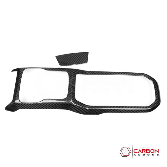 2018+ Jeep Wrangler JL & 2020+ Gladiator JT Real Carbon Fiber Center Console Shift Panel Trim