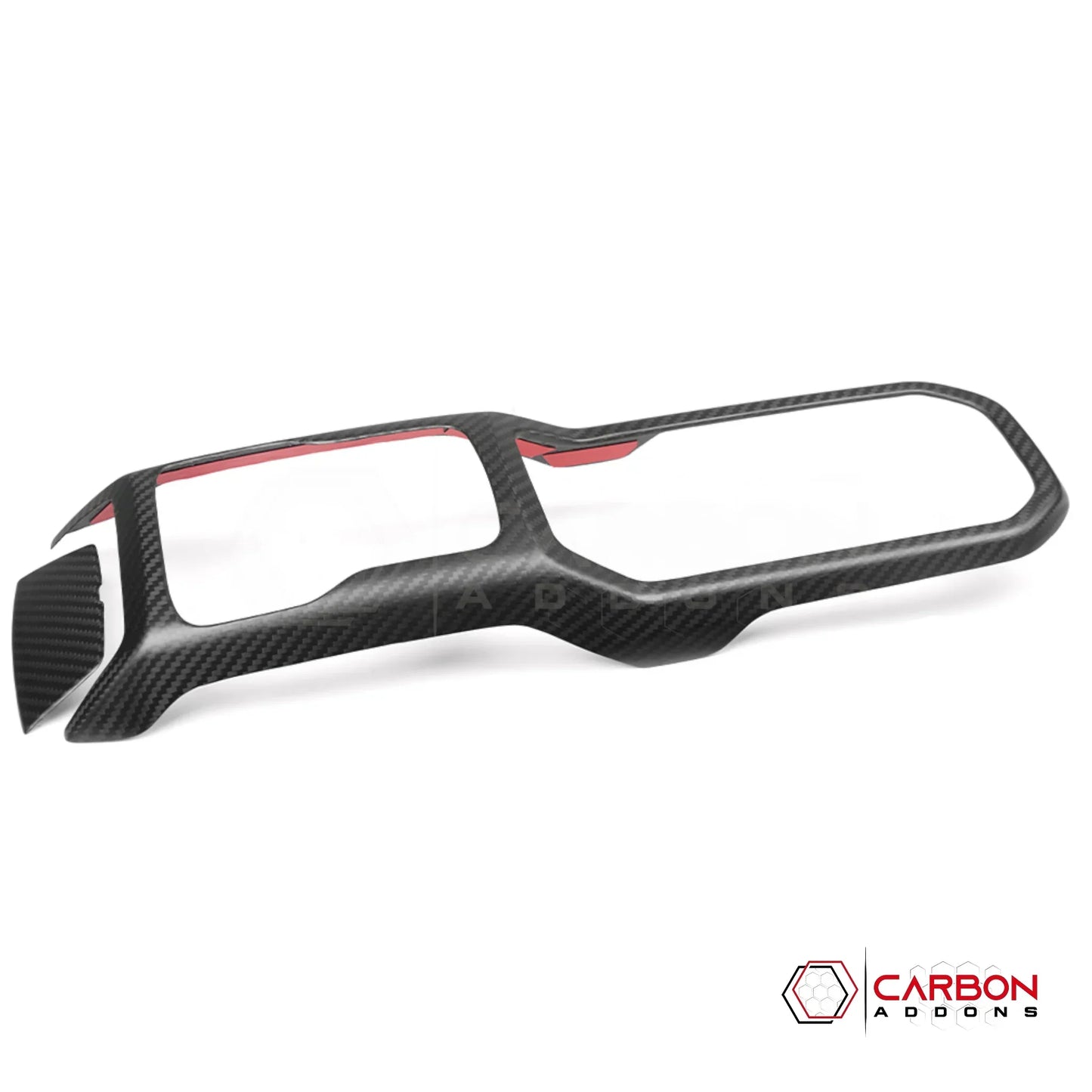 Jeep Gladiator JT & Wrangler JL Center Console Gear Shift Panel Trim – Real Dry Carbon Fiber (Glossy or Matte) 2020–Current