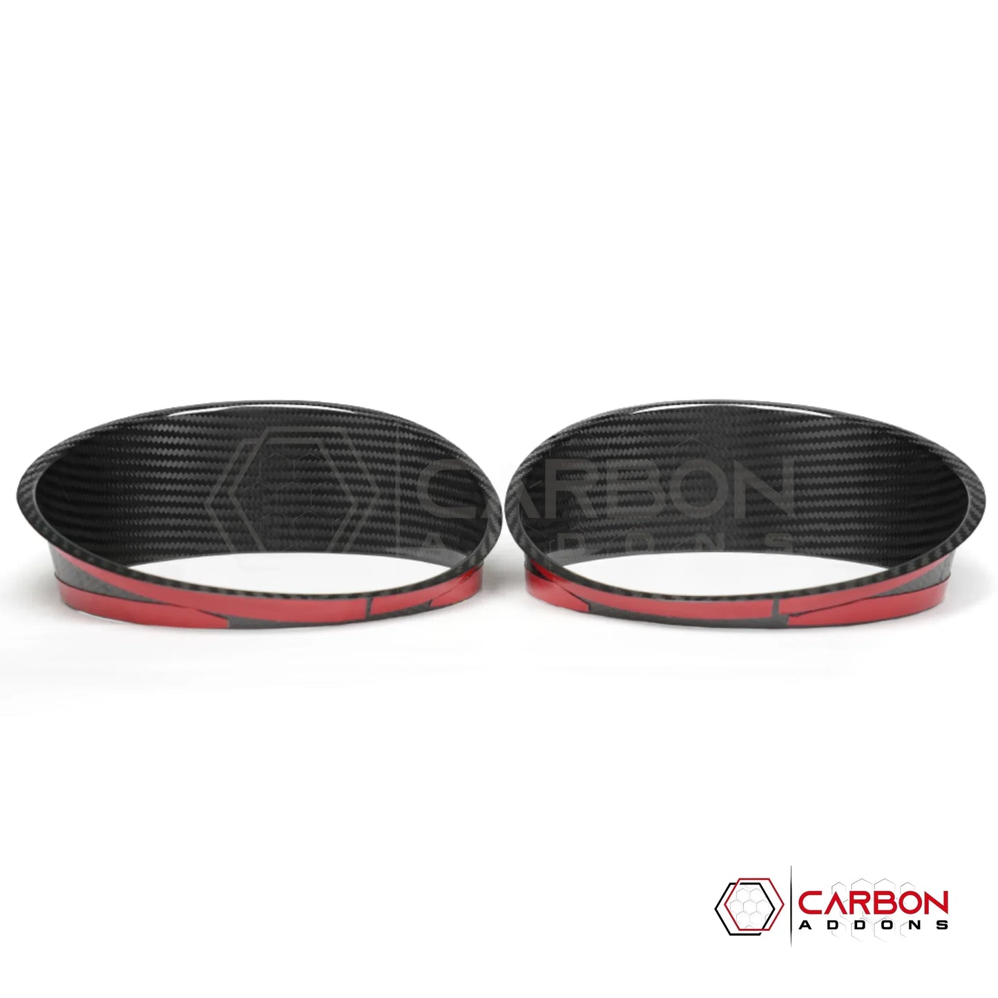 Jeep Gladiator JT Headlight Ring Frame Bezel Cover – Real Dry Carbon Fiber (Glossy or Matte) 2020–Current