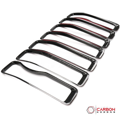 Jeep Gladiator JT & Wrangler JL Grille Insert – Real Dry Carbon Fiber (Glossy or Matte) 2020–Current