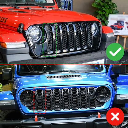 Jeep Gladiator JT & Wrangler JL Grille Insert – Real Dry Carbon Fiber (Glossy or Matte) 2020–Current