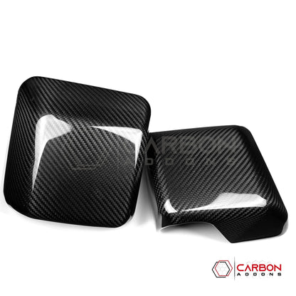 Jeep Gladiator JT & Wrangler JL Side View Mirror Covers (With or Without Light) – Real Dry Carbon Fiber (Glossy or Matte) 2020–Current
