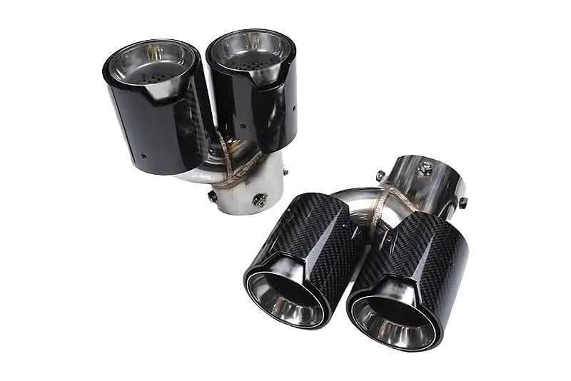 BMW 2/3/4 Series G42 G20/G21 G23 Carbon Fiber Dual Muffler Tips (2019+)