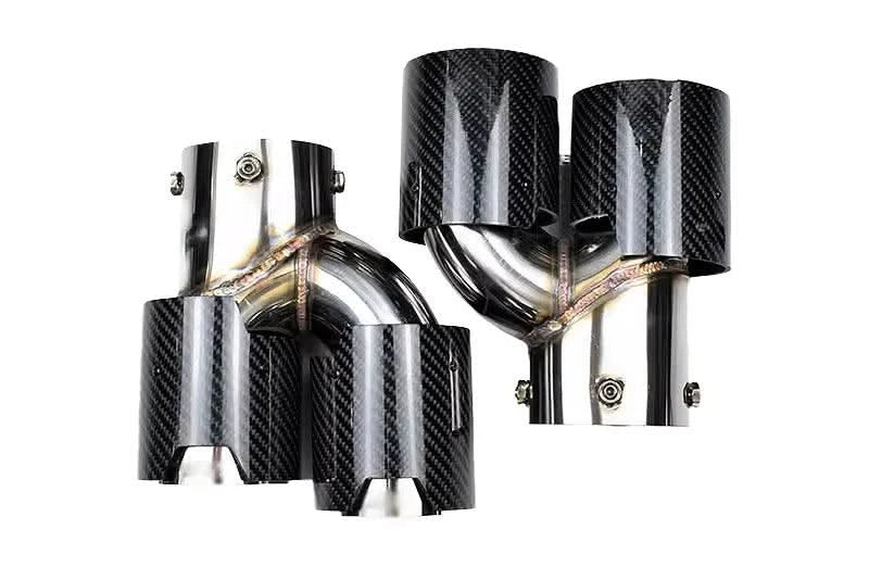 BMW 2/3/4 Series G42 G20/G21 G23 Carbon Fiber Dual Muffler Tips (2019+)
