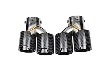 BMW 2/3/4 Series G42 G20/G21 G23 Carbon Fiber Dual Muffler Tips (2019+)