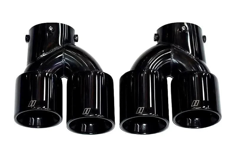BMW 2/3/4 Series G42 G20/G21 G23 Black Stainless Steel Dual Muffler Tip (2019+)