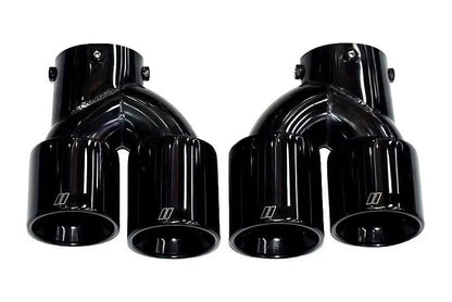 BMW 2/3/4 Series G42 G20/G21 G23 Black Stainless Steel Dual Muffler Tip (2019+)