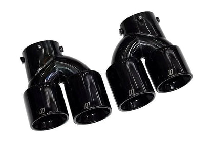 BMW 2/3/4 Series G42 G20/G21 G23 Black Stainless Steel Dual Muffler Tip (2019+)