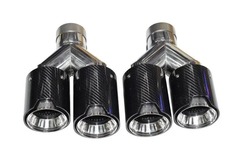 BMW M Power Universal Fit Carbon Fiber Dual Muffler Tips