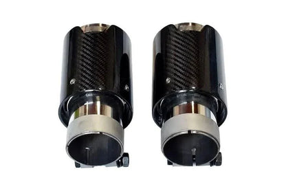 BMW Universal Fit Carbon Fiber Single Muffler Tips