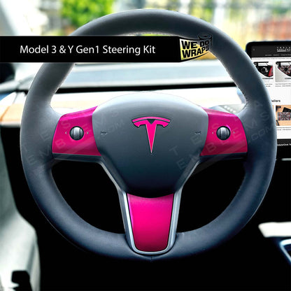 KPMF Momentum Pink Tesla Steering Wheel Wrap | M3 2017-Jan 2024