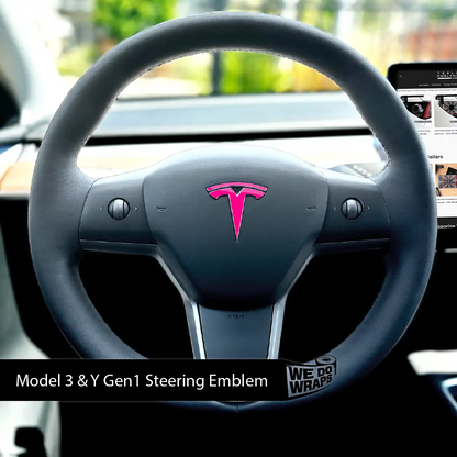 KPMF Momentum Pink Tesla Steering Wheel Wrap | M3 2017-Jan 2024