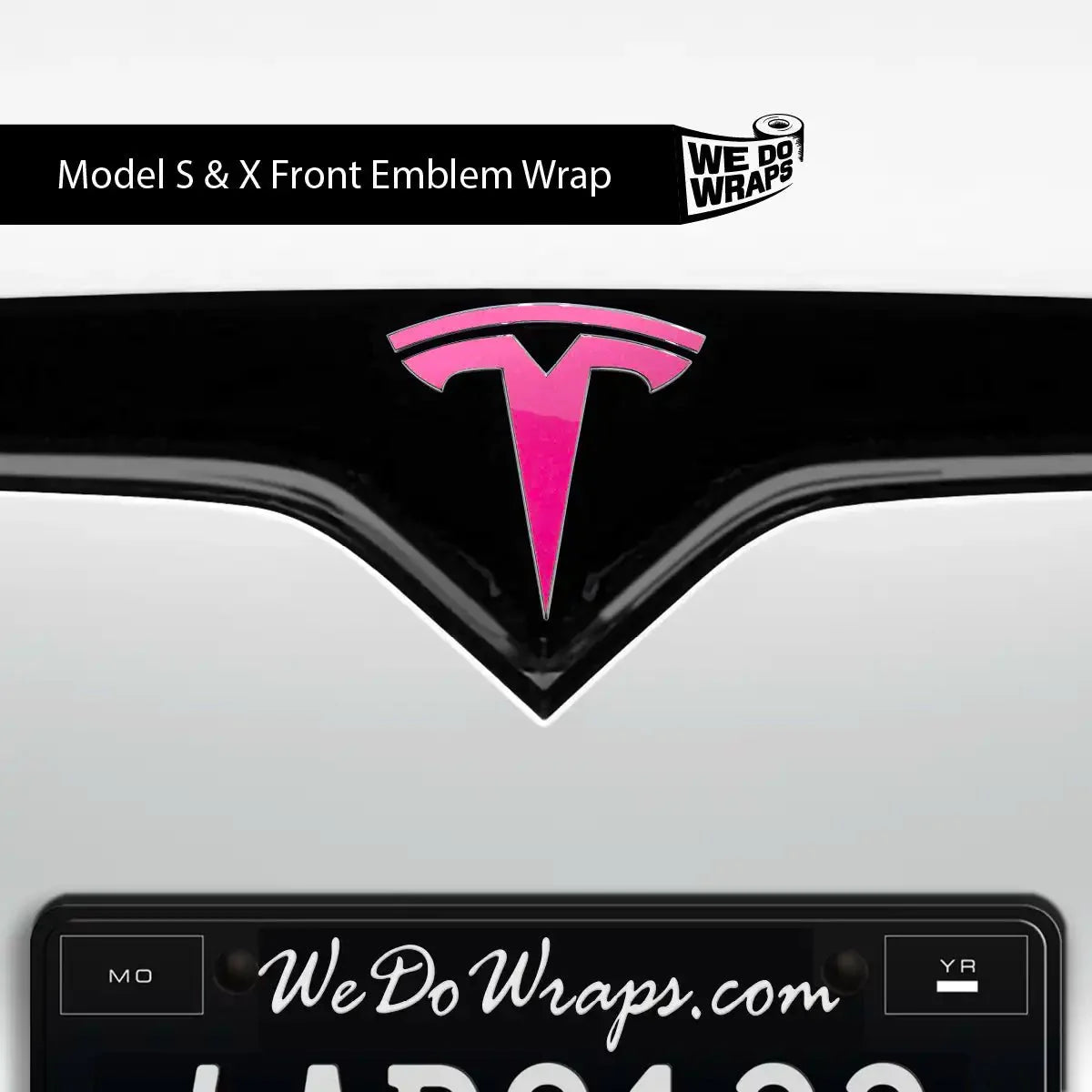 KPMF Gloss Momentum Pink Tesla Emblem Decals (Front + Back) | Model S