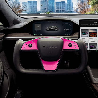 KPMF Momentum Pink Tesla Steering Wheel Trim Decal Kit (3pcs) | Model S ’21-26