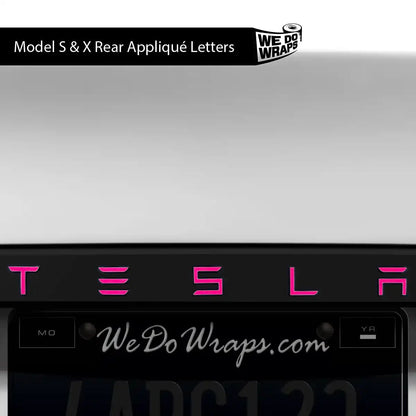 KPMF Gloss Momentum Pink Tesla Emblem Decals (Front + Back) | Model X