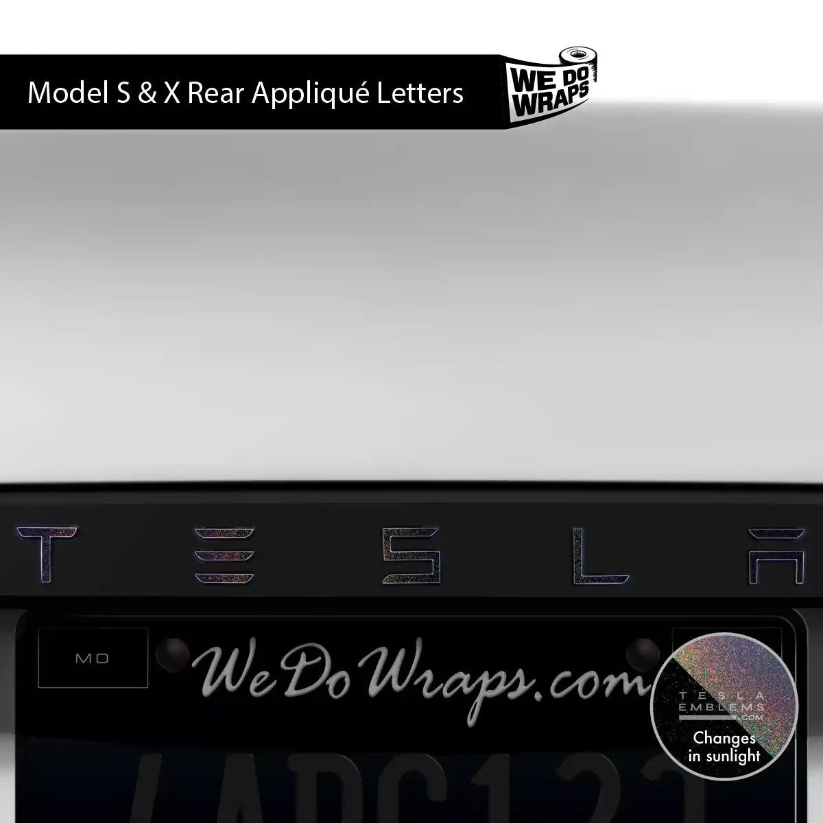 KPMF Morpheus Black Tesla Emblem Decals (Front + Back) | Model S