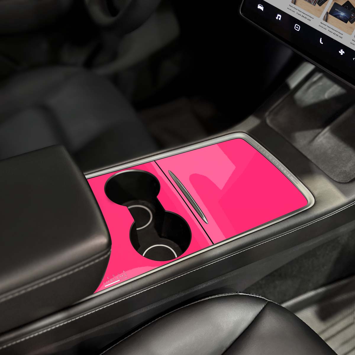 Avery Gloss Pool Party Pink | Tesla Center Console Wrap Kit | Model Y '21-25