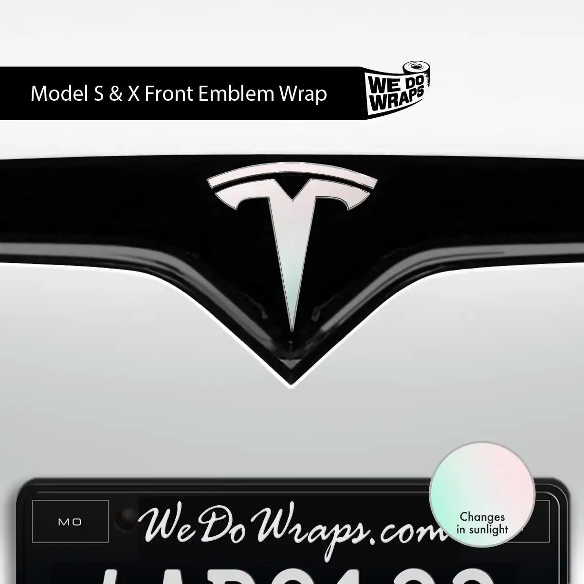 KPMF Matte Aurora Pearl Tesla Emblem Decals (Front + Back) | Model X