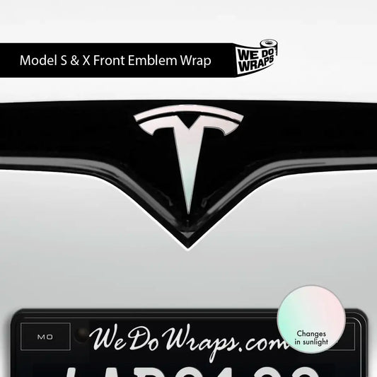 KPMF Matte Aurora Pearl Tesla Emblem Decals (Front + Back) | Model X