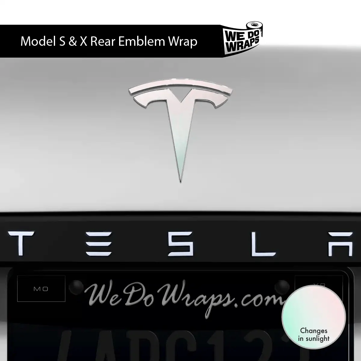 KPMF Matte Aurora Pearl Tesla Emblem Decals (Front + Back) | Model S