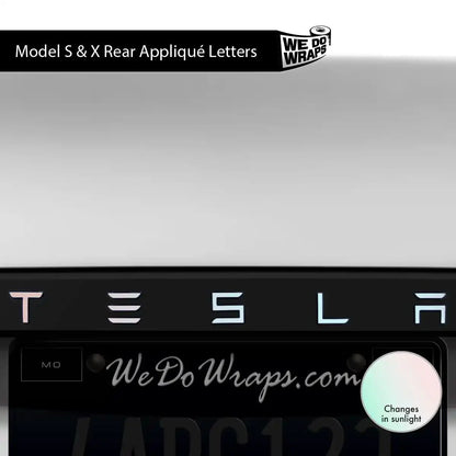 KPMF Matte Aurora Pearl Tesla Emblem Decals (Front + Back) | Model X