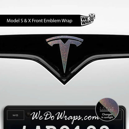 KPMF Morpheus Black Tesla Emblem Decals (Front + Back) | Model S