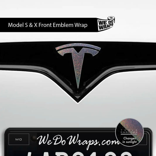 KPMF Morpheus Black Tesla Emblem Decals (Front + Back) | Model S