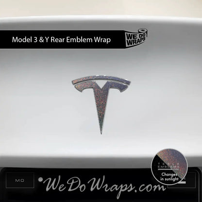 KPMF Morpheus Black Tesla Emblem Decals (Front + Back) | Model Y