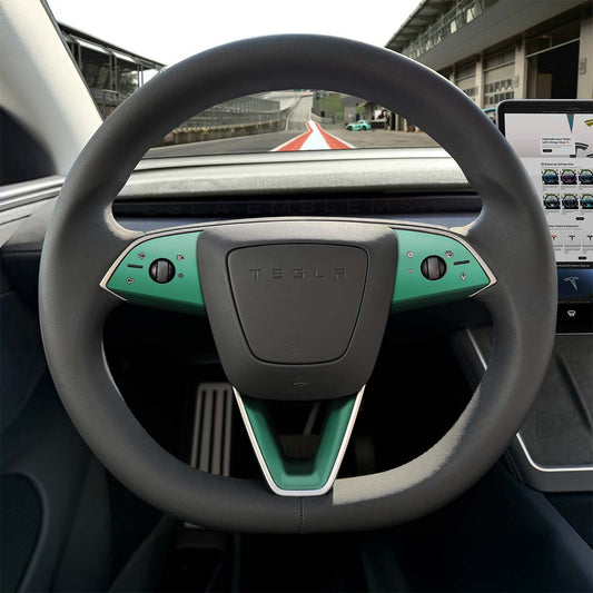 KPMF Satin Spearmint Tesla Steering Wheel Trim Decal Kit | 3-piece Set | M3 Feb 2024-'25 Refresh