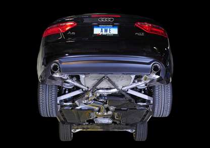 AWE Tuning Touring Edition Exhaust for B8 A5 2.0T - Dual Outlet, Polished Silver Tips 3015-32022