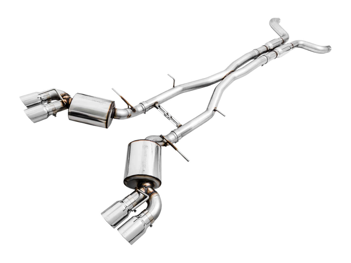 AWE Tuning Touring Edition Catback Exhaust for Gen6 Camaro SS / ZL1 - Resonated - Chrome Silver Tips (Quad Outlet) 3015-42092