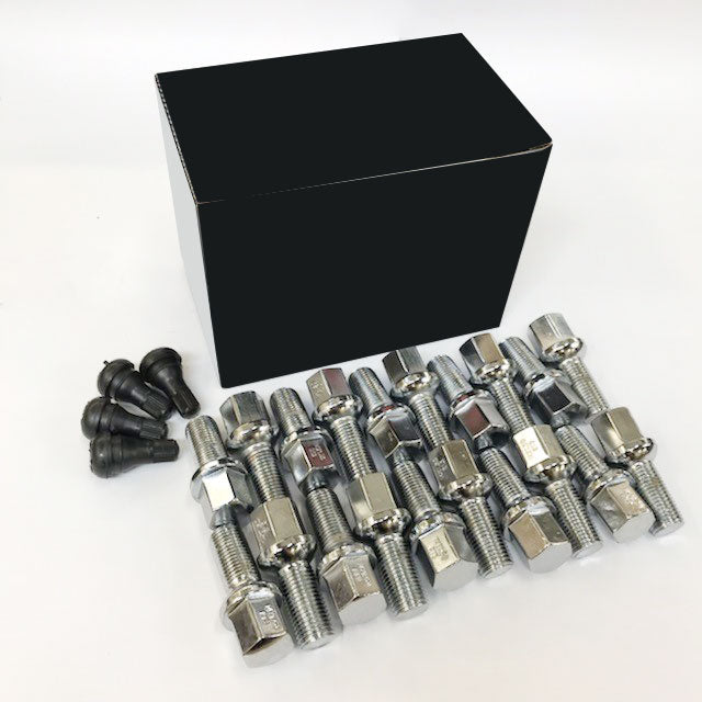 L791808SNV (12x1.50) Chrome Ball Lug Bolt 1.1" 5 Lug Install Kit