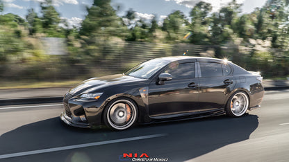 Lexus GS-F NIA Full lip Body Kit 6pcs (Front Splitter, Side Skirt Rockers, Rear apron spats, Diffuser Bumper Extension) 2016-2020  in ABS
