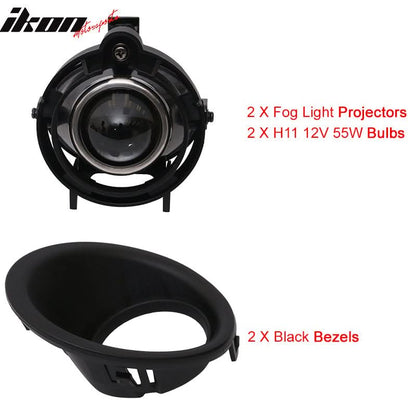 2014-2015 Chevy Camaro Front Fog Lights H11 12V 55W Clear Lens