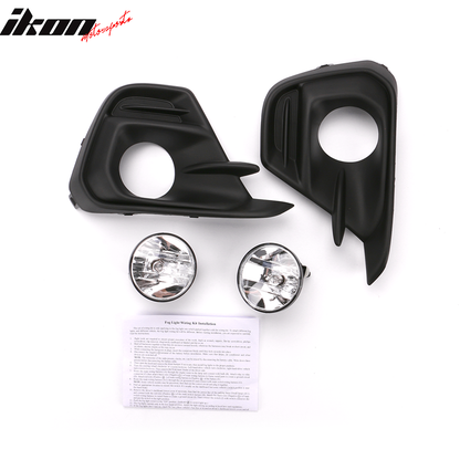 2016-2018 Chevrolet Spark Black Housing Clear Lens Fog Light ABS