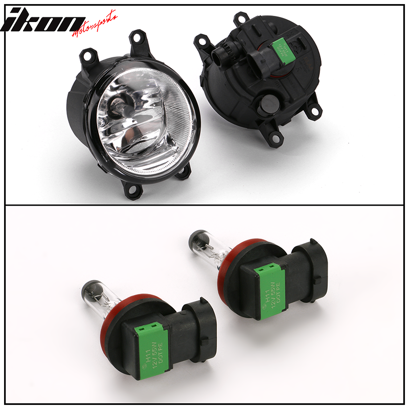 2017-2018 Toyota Sienna Black Housing With Clear Lens Fog Light ABS