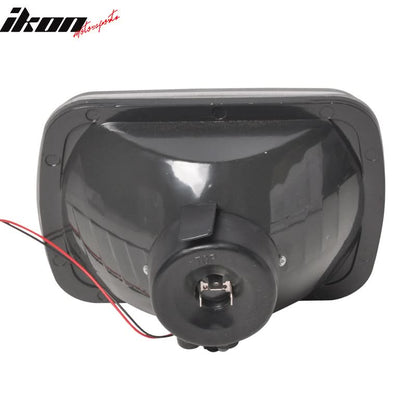 7x6in Blue Halo H4 Bulb Sealed Beam Square Headlight Headlamp