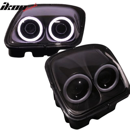 1997-2003 Corvette C5 Headlight Projector Dual LED Halo Rim HID 6000K