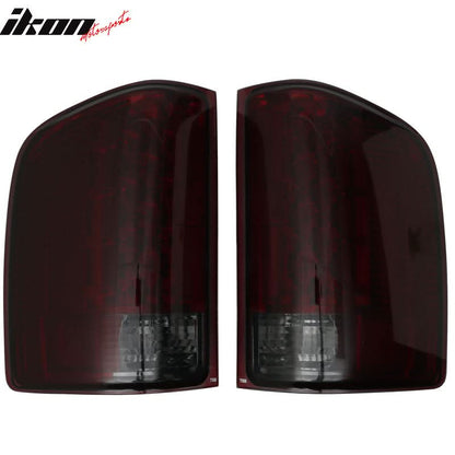 Fits 07-13 Chevy Silverado LED C Tail Light Housing Red Smoke Lens