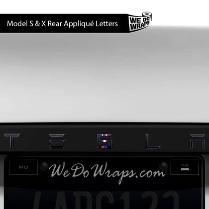 Laser Sword Clash Tesla Emblem Decals (Front + Back) | Model X