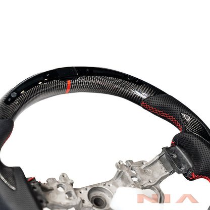 NIA Lexus GS-F 2016-2020 Carbon Fiber Steering Wheel With Inserts GSF16-STW-CFINSRT