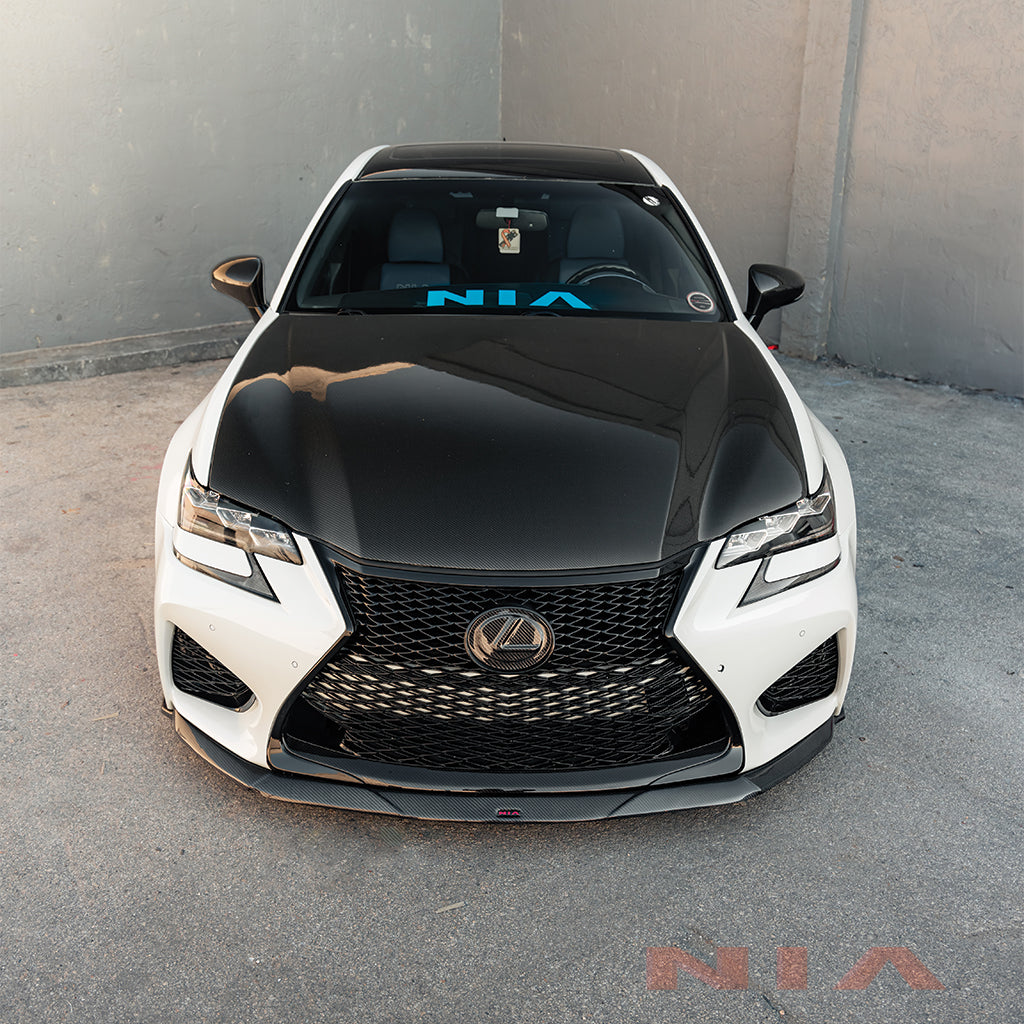 Lexus GS-F NIA Front Splitter Lip 2016-2020 in ABS or Carbon Fiber