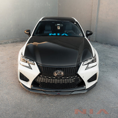Lexus GS-F NIA Front Splitter Lip 2016-2020 in ABS or Carbon Fiber