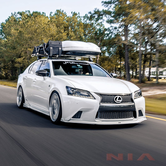Lexus GS F-Sport NIA Full lip Body Kit 5pcs (Front Splitter, Side Skirt Rockers, Rear apron spats) 2012-2015 in ABS