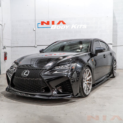 Lexus GS-F NIA Front Splitter Lip 2016-2020 in ABS or Carbon Fiber